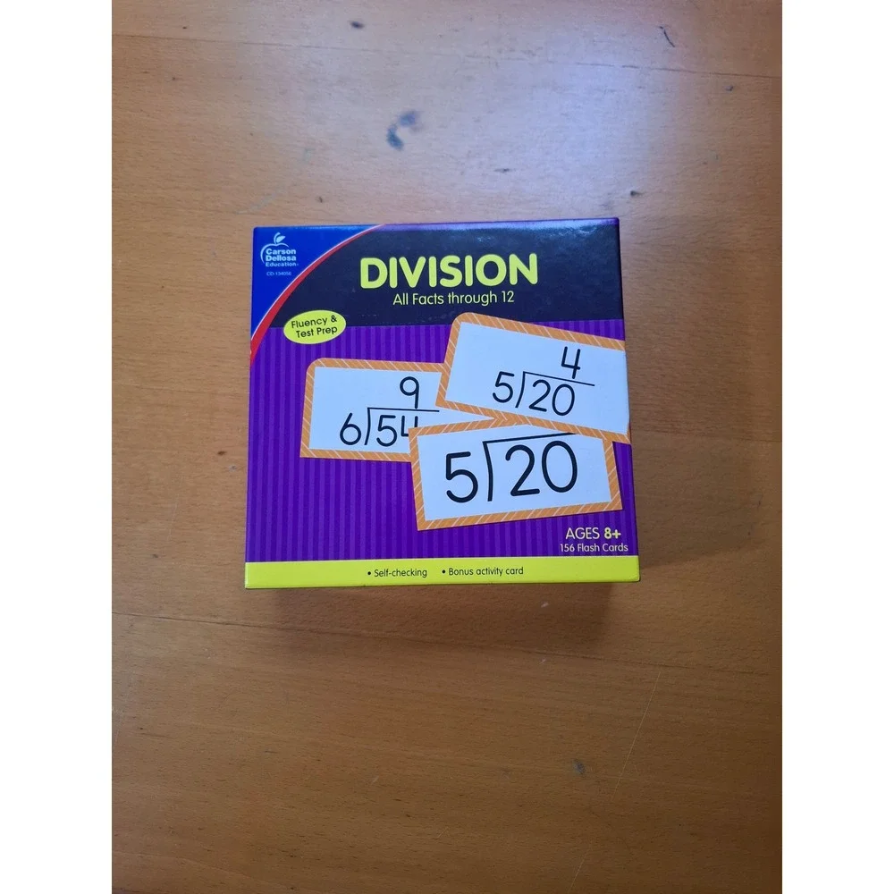 Carson Dellosa Divison Flaschards All Facts Through 12 - complete set